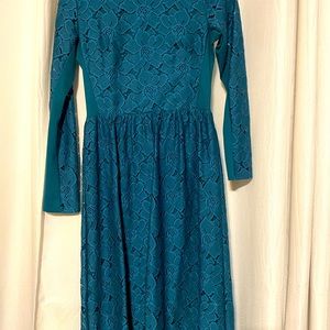 H & M Teal Lace Dress Size Small